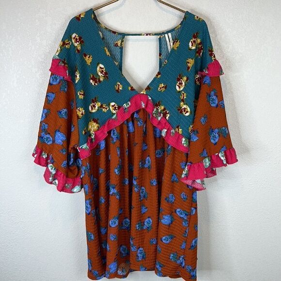 NWT Anthropologie Ruffled Sleep Mini Dress Medium - Picture 2 of 14